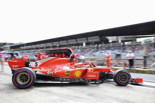 Sport Bilder des Tages FORMULA 1 - GP of Austria 2018 SPIELBERG,AUSTRIA,29.JUN.18 - MOTORSPORTS, FORMULA 1 - Grand Prix of Austria, Red Bull Ring, free practice. Image shows Sebastian Vettel (GER Ferrari). GEPAxpictures xChristianxWalgram