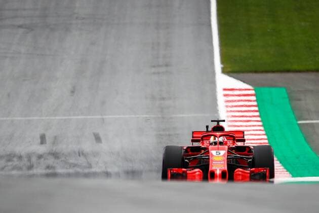 FORMULA 1 - GP of Austria 2018 SPIELBERG,AUSTRIA,29.JUN.18 - MOTORSPORTS, FORMULA 1 - Grand Prix of Austria, Red Bull Ring, free practice. Image shows Sebastian Vettel (GER Ferrari). GEPAxpictures xMaticxKlansek