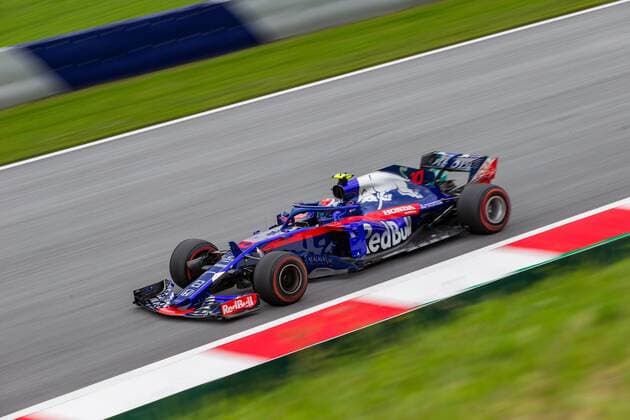 28 06 2018 Red Bull Ring Spielberg AUT FIA Formula 1 Grand Prix of Austria Training im Bild Pierre Gasly FRA Toro Rosso Danish Formula One driver Kevin Magnussen of Haas during the Austrian FIA Formula One Grand Prix at the Red Bull Ring in Spielberg France on 2018 06 28 Spielberg  EX_ANG