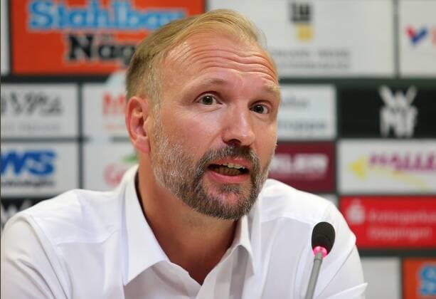 BAU 29 06 2018 Göppingen Handball Frisch On Göppingen PK Hartmut Mayerhoffer is introduced as a coach