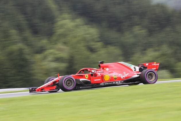 Photo4 LaPresse 29 06 2018 Spielberg, Austria Grand Prix Formula One Austria 2018 In the pic: free Practice 1, Sebastian Vettel (GER) Scuderia Ferrari SF71H  Copyright: xPhoto4 LaPressex