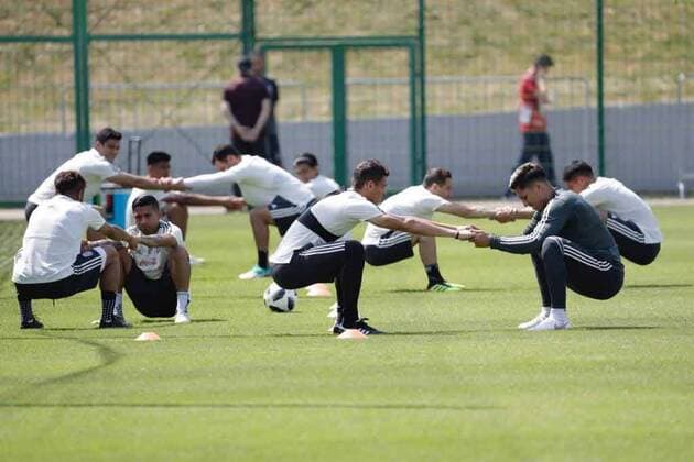 WM 2018, Training Nationalteam Mexiko June 29, 2018 - EUM20180629DEP09.JPG.MOSCÃö, Rusia, SoccerFutbol-Mundial-Mexico.- Entrenamiento de la Seleccion Mexicana, este 29 de junio de 2018, de cara al partido de este lunes ante su similar de Brasil; encuentro correspondiente a los octavos de final del Mundial de Rusia. Foto: Agencia EL UNIVERSALLuis CortesMAR. Latin News: June 29, 2018  - ZUMAu78_ 20180629_zaf_u78_006 Copyright: xElxUniversalx
