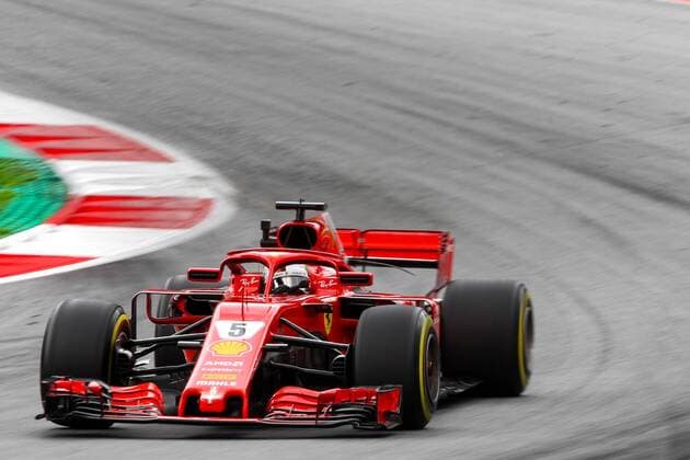 FORMULA 1 - GP of Austria 2018 SPIELBERG,AUSTRIA,29.JUN.18 - MOTORSPORTS, FORMULA 1 - Grand Prix of Austria, Red Bull Ring, free practice. Image shows Sebastian Vettel (GER Ferrari). GEPAxpictures xMaticxKlansek