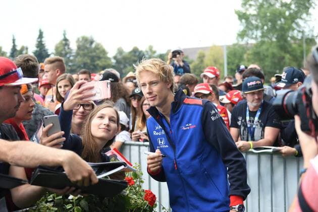 Brendon Hartley Red Bull Toro Rosso Honda signs autographs at the Styrian Green Carpet Formula 1 Grand Prix of Austria Red Bull Ring 30 06 2018 Formula 1 Grand Prix of Austria Red Bull Ring 30 06 2018 Spielberg Copyright: xSchustx Eibner-Pressefotox EP_Schust