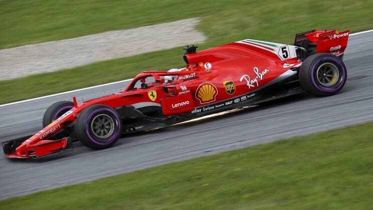 FORMULA 1 - GP of Austria 2018 SPIELBERG,AUSTRIA,30.JUN.18 - MOTORSPORTS, FORMULA 1 - Grand Prix of Austria, Red Bull Ring, free practice. Image shows Sebastian Vettel (GER Ferrari). GEPAxpictures xWolfgangxGrebien