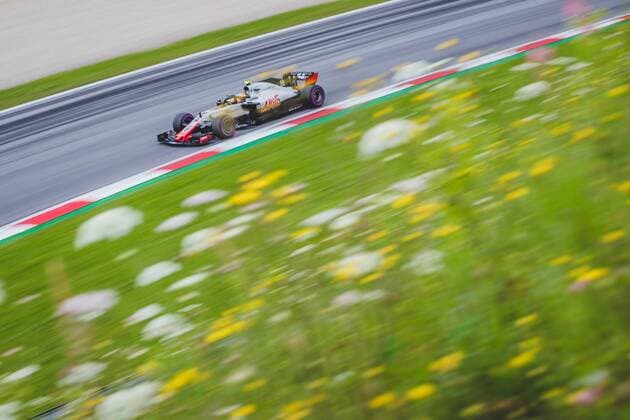 30 06 2018 Red Bull Ring Spielberg AUT FIA Formula 1 Grand Prix of Austria Training im Bild Kevin Magnussen DEN Haas Danish Formula One driver Kevin Magnussen of Haas during the Austrian FIA Formula One Grand Prix at the Red Bull Ring in Spielberg Spielberg  EP_ang