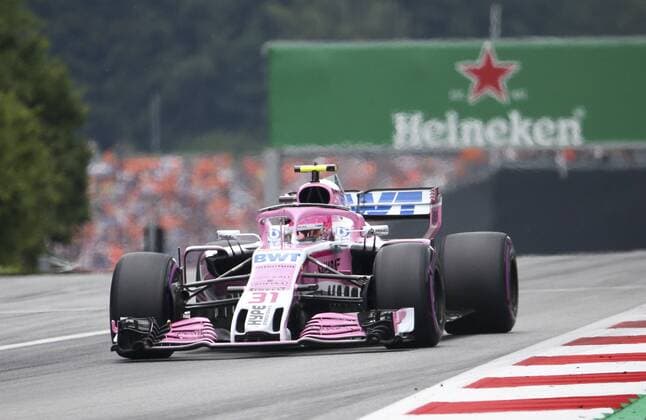 FORMULA 1 - GP of Austria 2018 SPIELBERG,AUSTRIA,30.JUN.18 - MOTORSPORTS, FORMULA 1 - Grand Prix of Austria, Red Bull Ring, free practice. Image shows Esteban Ocon (FRA Force India). GEPAxpictures xWolfgangxGrebien