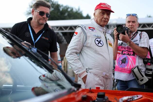 FORMULA 1 - GP of Austria 2018 SPIELBERG,AUSTRIA,30.JUN.18 - MOTORSPORTS - Grand Prix of Austria, Red Bull Ring, legends parade. Image shows Niki Lauda (BMW 3.0 CSL). GEPAxpictures xMaticxKlansek