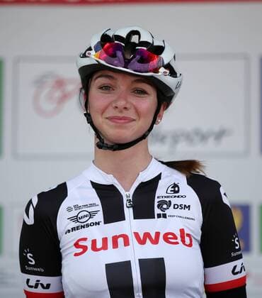 Cycling German championship road 2018 women over 132km in Einhausen HES on 30 06 2018 xmdx Liane Lippert Team Sunweb Women before the start of the womens race later secures the championship title German championship road 2018 women