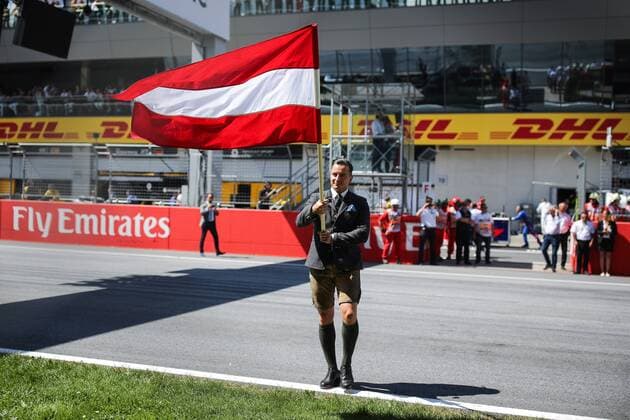 FORMULA 1 - GP of Austria 2018 SPIELBERG,AUSTRIA,01.JUL.18 - MOTORSPORTS - Grand Prix of Austria, Red Bull Ring. Image shows Andreas Gabalier. GEPAxpictures xDanielxGoetzhaber