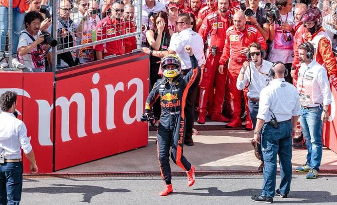 01 07 2018 Red Bull Ring Spielberg AUT FIA Formula 1 Grand Prix of Austria race in the picture Sieger Max Verstappen NED Red Bull Racing Racewinner Dutch Formula One driver Max Verstappen of Red Bull Racing during the Austrian FIA Formula One Grand Prix at the Red Bull Ring in Spielberg France on 2018 07 01 Spielberg  EX_FEI