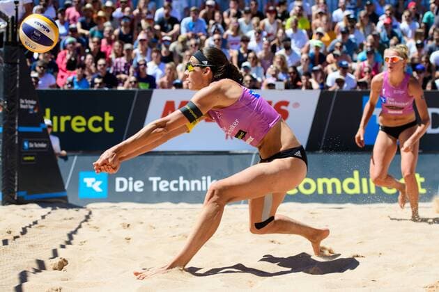 Techniker Beach Tour 2018, Nuernberg, Abwehr Kira Walkenhorst +++ copyright: Conny Kurth HOCH ZWEI +++ Nuernberg Germany