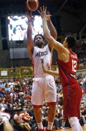 Puerto Rico s Jorge Bryan Diaz (R) in action before Mexico s Gabriel Giron (L) during a game for the FIBA Basketball World Cup 2019 qualifying, in San Juan, Puerto Rico, 1 July 2018. The World Cup will be held next year in China. Puerto Rico - Mexico !ACHTUNG: NUR REDAKTIONELLE NUTZUNG!  Copyright: xThaisxLlorcax SNJ119 20180702-636660976303681344