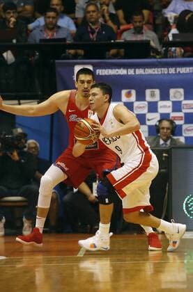 Puerto Rico s Jorge Bryan Diaz (L) in action before Mexico s Francisco Cruz (R) during a game for the FIBA Basketball World Cup 2019 qualifying, in San Juan, Puerto Rico, 1 July 2018. The World Cup will be held next year in China. Puerto Rico - Mexico !ACHTUNG: NUR REDAKTIONELLE NUTZUNG!  Copyright: xThaisxLlorcax SNJ119 20180702-636660977533692515