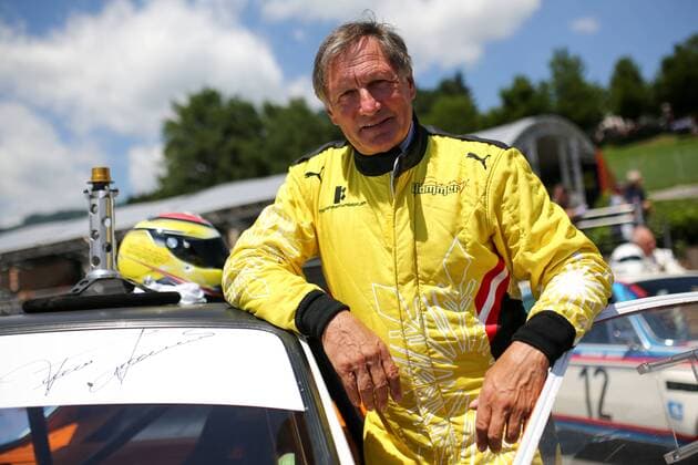 FORMULA 1 - GP of Austria 2018 SPIELBERG,AUSTRIA,01.JUL.18 - MOTORSPORTS - Grand Prix of Austria, Red Bull Ring, legends parade. Image shows Franz Klammer (Alfa Romeo Alfetta GTV6). GEPAxpictures xMaticxKlansek