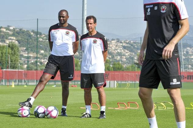 Patrick Vieira (entraineur de l OGC Nice) - Fred Gioria (entraineur adjoint) FOOTBALL : OGC Nice reprise de l entrainement - Nice - 02 07 2018 NorbertScanella Panoramic 