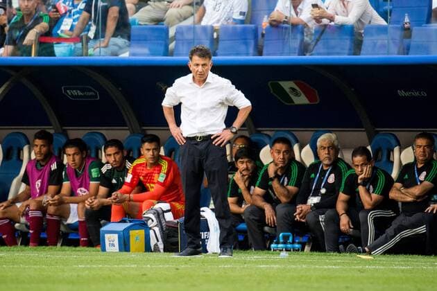 180702 Head coach Juan Carlos Osorio of Mexico during the FIFA World Cup round of 16 match between Brazil and Mexico on July 2, 2018 in Samara Photo Petter Arvidson BILDBYRAN Code PA 92081  Copyright: PETTERxARVIDSON BB180702PA068