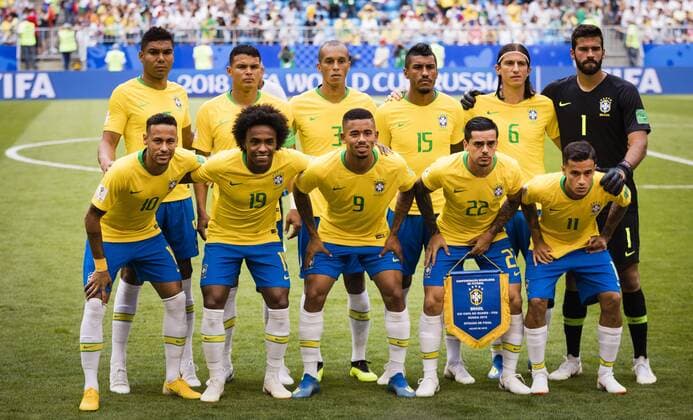 Samara, 02.07.2018 Team Brasilien Brasilien - Mexiko *** Samara 02 07 2018 Team Brazil Brazil Mexico