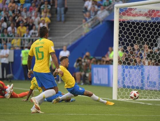 WW 2018 in Russia Round of 16 Brazil Mexico Goal 1 0 by Neymar HM