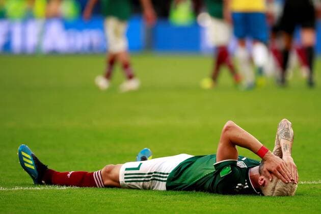 Mexican defender Miguel Layun during the FIFA World Cup WM Weltmeisterschaft Fussball 2018 round of 16 soccer match between Brazil and Mexico, at Samara Arena in Samara, Russia, 2 July 2018. BRAZIL VS. MEXICO !ACHTUNG: NUR REDAKTIONELLE NUTZUNG!  Copyright: xJosexMendezx FWC53-285 20180702-636661514062407847