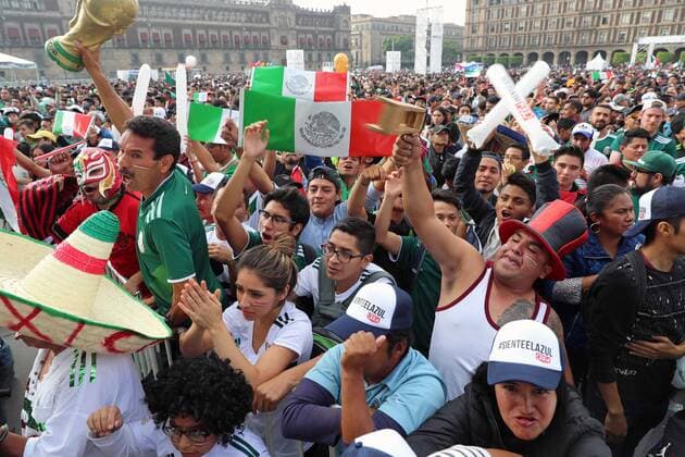 July 2 2018 EUM20180702DEP33 JPG CITY OF MEXICO SoccerFutbol World Aspects of the environment in the Zocafut during the Mexico vs. Brazil match in the round of 16 on the screens that were placed in the capitals zocalo on July 2, 2018 Photo Agency EL UNIVERSALLucia GodinezEELG Latin News July 2 2018  - ZUMAu78_ 20180702_zaf_u78_066 Copyright: xElxUniversalx