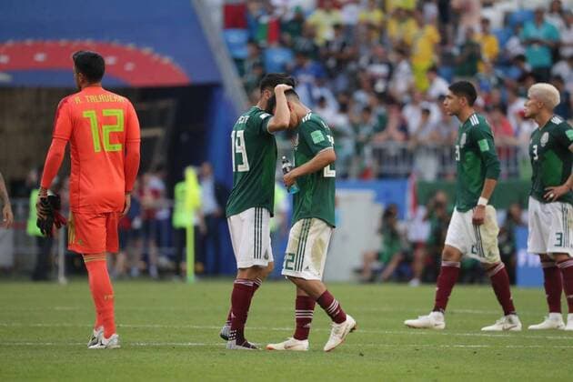 July 2 2018 EUM20180702DEP44 JPG SAMARA Russia SoccerFutbol World Reactions of the Mexican players after finishing 2 1 in the match against Brazil in the round of 16 that means the elimination of the Mexican National Team this July 2, 2018 Photo Agency EL UNIVERSALLuis CortesEELG Latin News July 2 2018  - ZUMAu78_ 20180702_zaf_u78_076 Copyright: xElxUniversalx