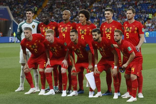 Futbol, Belgica vs Japon Copa Mundial de Rusia 2018 El equipo de Belgica posa para los fotografos antes del partido de eliminacion directa de los octavos de final del mundial de futbol de Rusia contra Japon disputado en el estadio Rostov Arena de Rostov On Don, Rusia. 02 07 2018 Andres Pina Photosport Football, Belgium vs Japan World Cup Russia 2018 Belgium s team pose for photographers prior to the knockout phase match of the Russia World Cup against Japan held at the Rostov Arena in Rostov On Don, Russia. 02 07 2018 Andres Pina Photosport Belgica vs Japon, mundial de Rusia 2018 