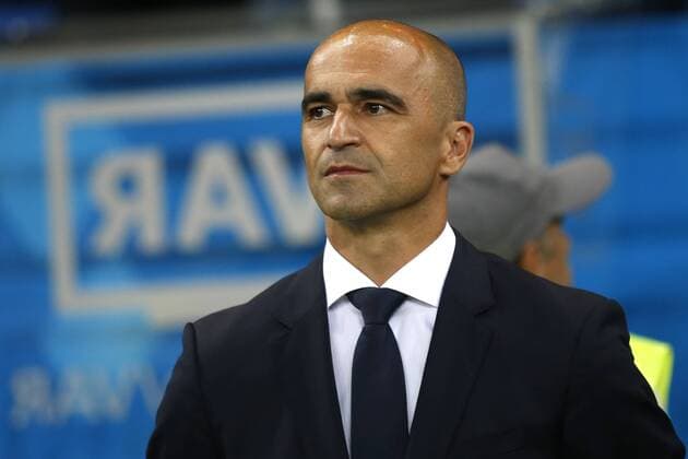 Futbol, Belgica vs Japon Copa Mundial de Rusia 2018 El entrenador de Belgica Roberto Martinez da instrucciones a sus jugadores durante el partido de eliminacion directa de los octavos de final del mundial de futbol de Rusia contra Japon disputado en el estadio Rostov Arena de Rostov On Don, Rusia. 02 07 2018 Andres Pina Photosport Football, Belgium vs Japan World Cup Russia 2018 Belgium s manager Roberto Martinez instructs his players during the knockout phase match of the Russia World Cup against Japan held at the Rostov Arena in Rostov On Don, Russia. 02 07 2018 Andres Pina Photosport Belgica vs Japon, mundial de Rusia 2018 