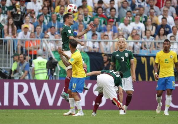 July 2 2018 EUM20180702DEP59 JPG SAMARA Russia SoccerFutbol World Aspects of the plays during the match between Mexico vs Brazil at the Samara Arena stadium which means the elimination of the Mexican National Team of the World Cup to finish 2 1 this July 2, 2018 Photo Agency EL UNIVERSALLuis CortesEELG Latin News July 2 2018  - ZUMAu78_ 20180702_zaf_u78_094 Copyright: xElxUniversalx
