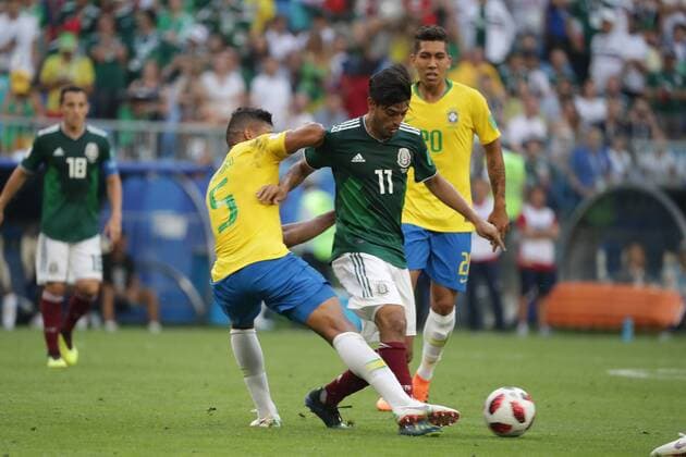 July 2 2018 EUM20180702DEP60 JPG SAMARA Russia SoccerFutbol World Aspects of the plays during the match between Mexico vs Brazil at the Samara Arena stadium which means the elimination of the Mexican National Team of the World Cup to finish 2 1 this July 2, 2018 Photo Agency EL UNIVERSALLuis CortesEELG Latin News July 2 2018  - ZUMAu78_ 20180702_zaf_u78_095 Copyright: xElxUniversalx