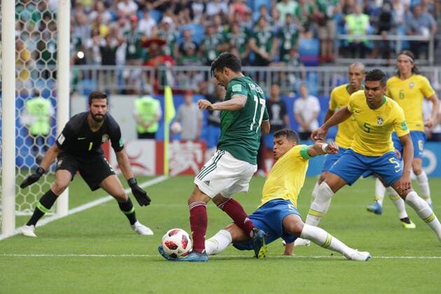 July 2 2018 EUM20180702DEP66 JPG SAMARA Russia SoccerFutbol World Aspects of the plays during the match between Mexico vs Brazil at the Samara Arena stadium which means the elimination of the Mexican National Team of the World Cup to finish 2 1 this July 2, 2018 Photo Agency EL UNIVERSALLuis CortesEELG Latin News July 2 2018  - ZUMAu78_ 20180702_zaf_u78_100 Copyright: xElxUniversalx