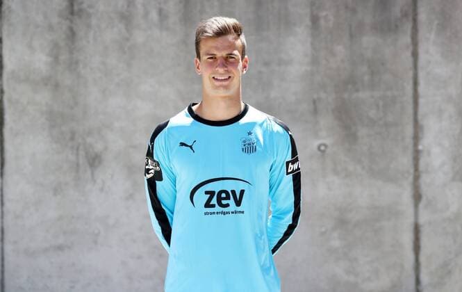Zwickau Soccer 3 Liga Zwickau 02 07 2018 Soccer 3 Liga FSV Zwickau Portrait date 2018 2019 The picture Goalkeeper Matti Kamenz FSV Zwickau