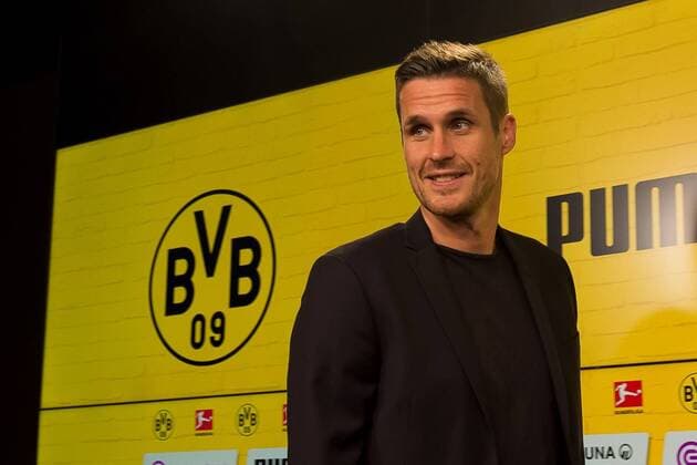Sport Themen der Woche KW27 Sport - Bilder des Tages Dortmund, Germany, 2018-07-03, vorstellung von Sebastian Kehl, Leiter der Lizenzspielerabteilung Sebastian Kehl (BVB) Schaut ( DeFodi001 *** Dortmund Germany 2018 07 03 Presentation by Sebastian Kehl Head of Licensing Division Sebastian Kehl BVB Look DeFodi001