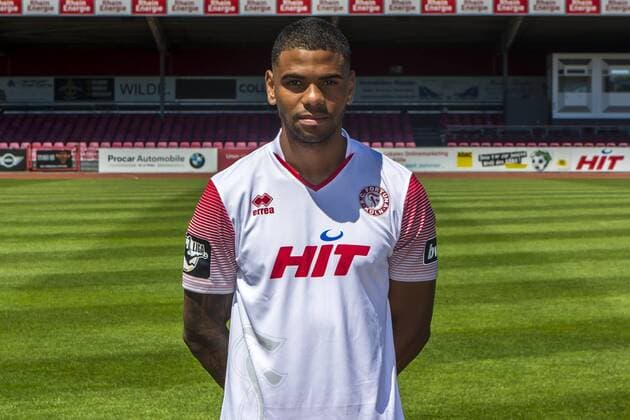 Kwame Yeboah SC Fortuna Köln 3 Liga PortraÌttermin 2018 2019 Portraittermin SC Fortuna Köln