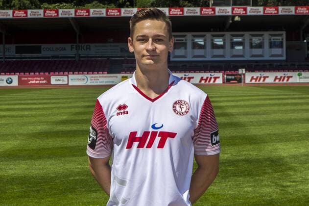 Aaron Eichhorn SC Fortuna Cologne 3 Liga PortraÌttermin 2018 2019 Portraittermin SC Fortuna Köln