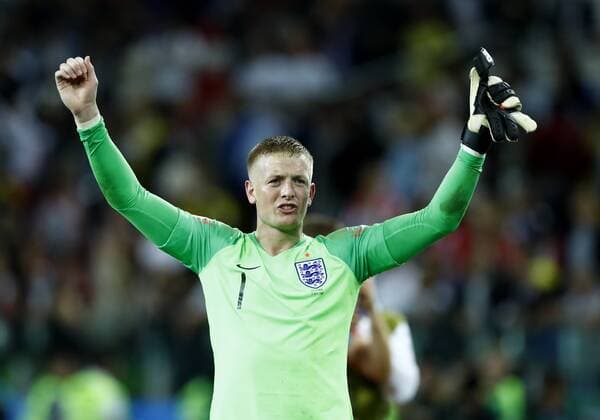 Jordan Pickford (England) celebrates Moscow 03-07-2018 Football FIFA World Cup WM Weltmeisterschaft Fussball Russia 2018 Colombia - England Colombia - Inghilterra Foto Matteo Ciambelli Insidefoto matteoxciambelli