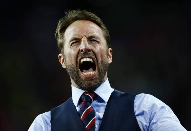 Sport - Bilder des Tages England coach Gareth Southgate celebration Moscow 03-07-2018 Football FIFA World Cup WM Weltmeisterschaft Fussball Russia 2018 Colombia - England Colombia - Inghilterra Foto Matteo Ciambelli Insidefoto matteoxciambelli