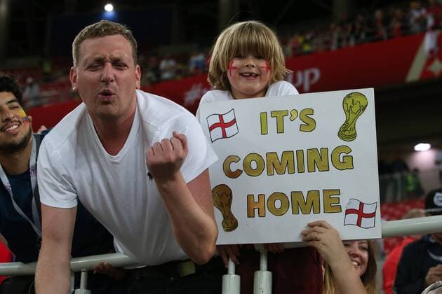 Colombia v England 2018 FIFA World Cup WM Weltmeisterschaft Fussball England fans at the end of the 2018 FIFA World Cup match at Spartak Stadium, Moscow Content Not Available For UK Newspapers Copyright: xPaulxChestertonx FIL-11981-0284