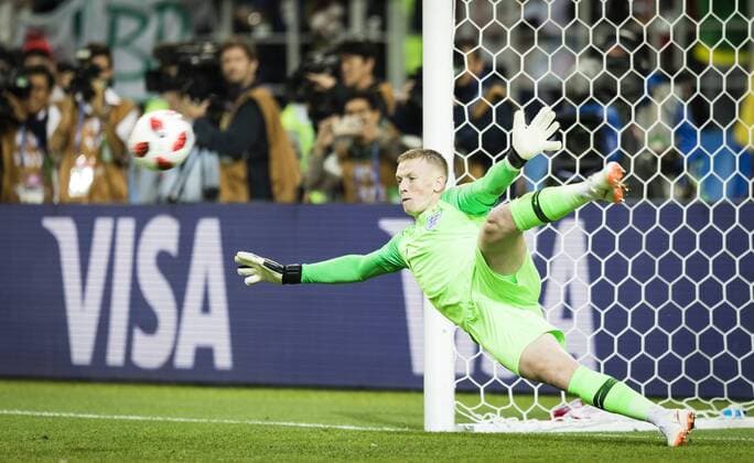 Moskau, 03.07.2018 Torwart Jordan Pickford (England) England - Kolumbien *** Moscow 03 07 2018 Goalkeeper Jordan Pickford England England Colombia