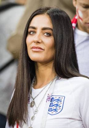 Moscow 03 07 2018 Fern Hawkins the girlfriend of Harry Maguire England England Colombia