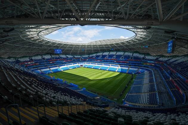 180705 Interior view of Samara Arena during the FIFA World Cup on July 5, 2018 in Samara Photo Joel Marklund BILDBYR N Code JM 87749  Copyright: JOELxMARKLUND BB180705JM008