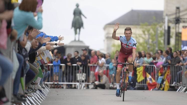 German Tony Martin of Katusha-Alpecin pictured during the team presentation of the 105th edition of the Tour de France cycling race, in La-Roche-sur-Yon, France, Thursday 05 July 2018. This year s Tour de France takes place from July 7th to July 29th. YORICKxJANSENS  x05378457x