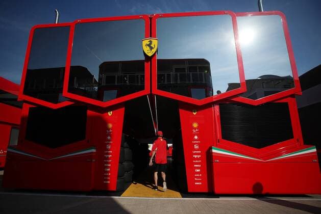 Kimi Raikkoenen Scuderia Ferrari enters the Ferrari building in Silverstone AUT FIA Formula 1 Grand Prix of Great Britain Silverstone Copyright: xEIBNER Illmannx EX_EER