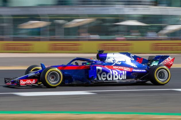6th July 2018, Silverstone Circuit, Silverstone, England; British Formula One Grand Prix, Friday free practice; Brendon Hartley in his Red Bull Toro Rosso Honda Scuderia Toro Rosso Honda STR13  ActionPlus12044432 TimxWilliams