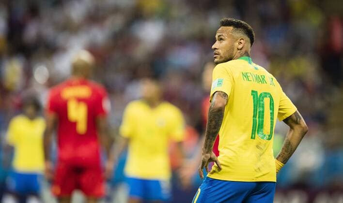 Kazan 06 07 2018 Neymar Brazil disappointed Brazil Belgium