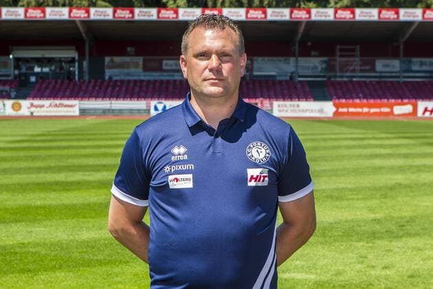 Coach Uwe Koschinat SC Fortuna Cologne 3 Liga PortraÌttermin 2018 2019 Portraittermin SC Fortuna Köln
