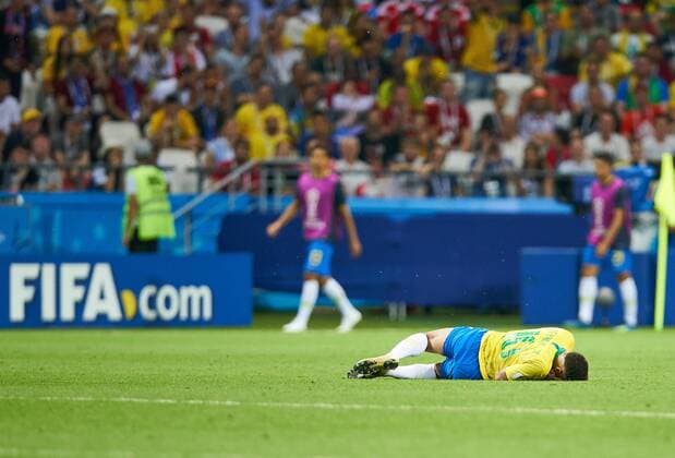 Belgium - Brasil, Soccer, Kazan, July 06, 2018 NEYMAR, Bra 10 sad, disappointed, angry, Emotions, disappointment, frustration, frustrated, sadness, desperate, despair, BELGIUM - BRASIL 2-1 FIFA World Cup WM Weltmeisterschaft Fussball 2018 RUSSIA, Best of 8, Season 2018 2019, July 06, 2018 Kazan Arena Stadium in Kazan, Russia. Photo: MAGICS Peter Schatz