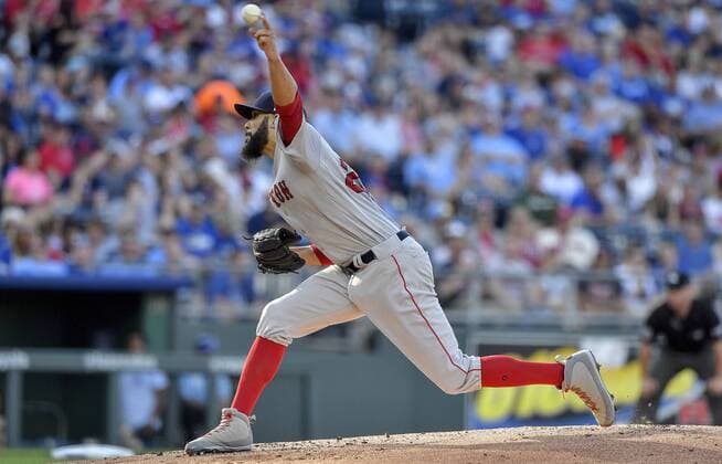 July 7, 2018 - Kansas City, MO, USA - Boston Red Sox pitcher David Price works in the first inning against the Kansas City Royals at Kauffman Stadium in Kansas City, Mo., on Saturday, July 7, 2018. Boston at Kansas City - ZUMAm67_ 20180707_zaf_m67_031 Copyright: xJohnxSleezerx