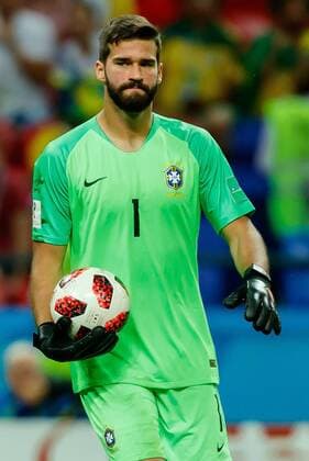 Kazan Russia 06 07 2018 FIFA World Cup Quarter Finals Brazil Belgium Goalkeeper Alison BRA in action DeFodi507