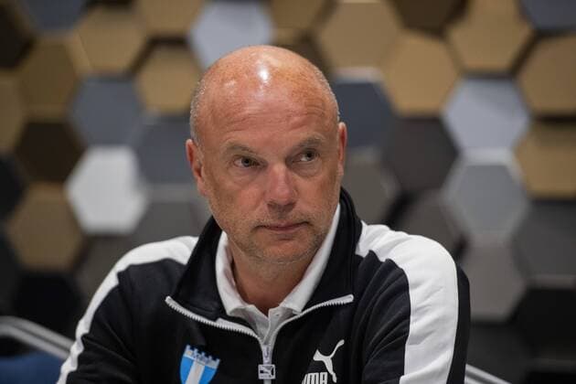 180709 Head coach Uwe Rösler or Malmö FF during a press conference ahead of the UEFA Champions League qualifying match between FC Drita and Malmö FF on July 9, 2018 in Pristina Photo Ludvig Thunman BILDBYR N code LT 92085  Copyright: LUDVIGxTHUNMAN BB180709LT041